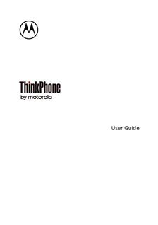 Motorola ThinkPhone manual. Smartphone Instructions.